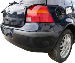 VW Golf 4 Limousine Stoßstange hinten Heckstoßstange Stoßfänger blau LC5H - Bild 5