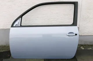 VW Lupo 6E 3L FSI Tür vorne links Fahrertür grau blau LR7U (mechanischer Fenster - Bild 1