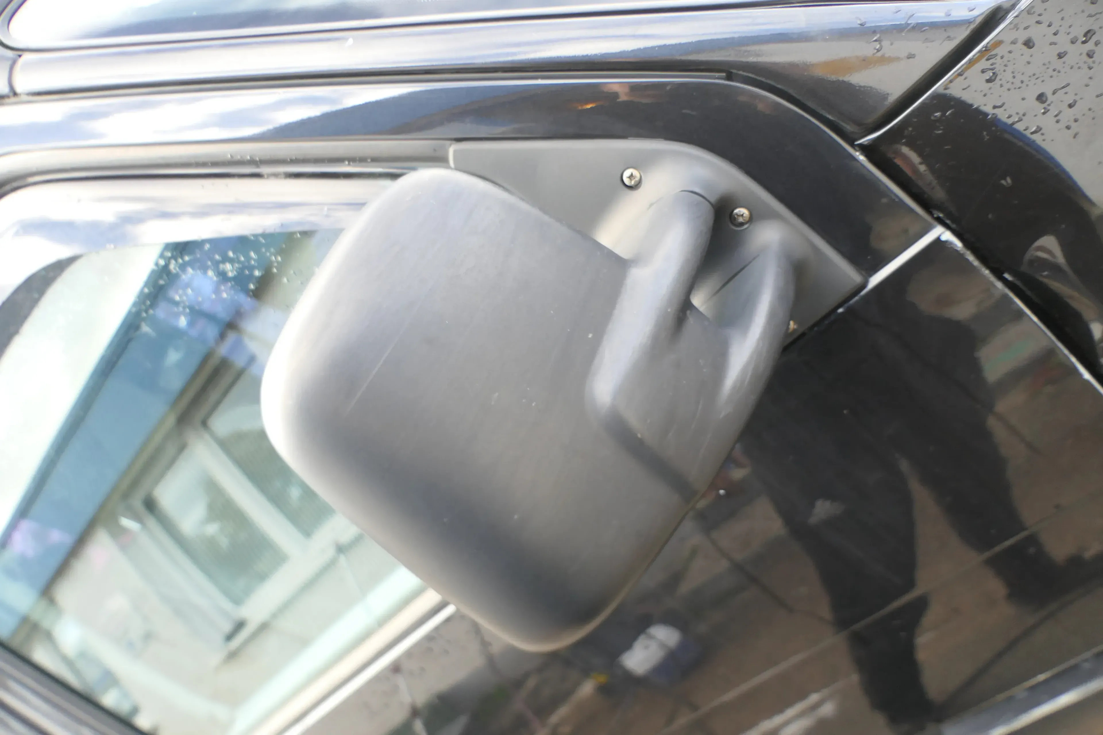 VW T4 elektrischer Spiegel Außenspiegel rechts mit Glas original schwarz matt x - Bild 1