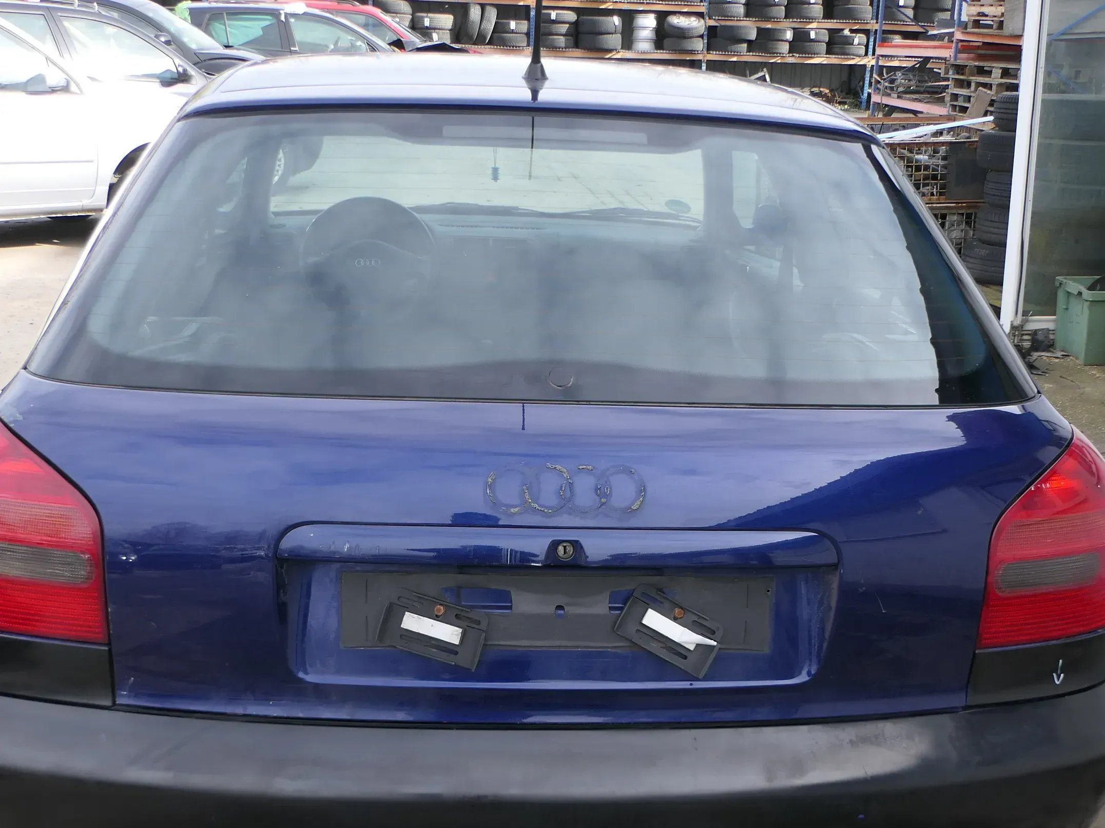 A3 8L bis cBj. ca1999 Heckklappe Kofferraumklappe Klappe hinten blau LZ5K Scheib - Bild 1