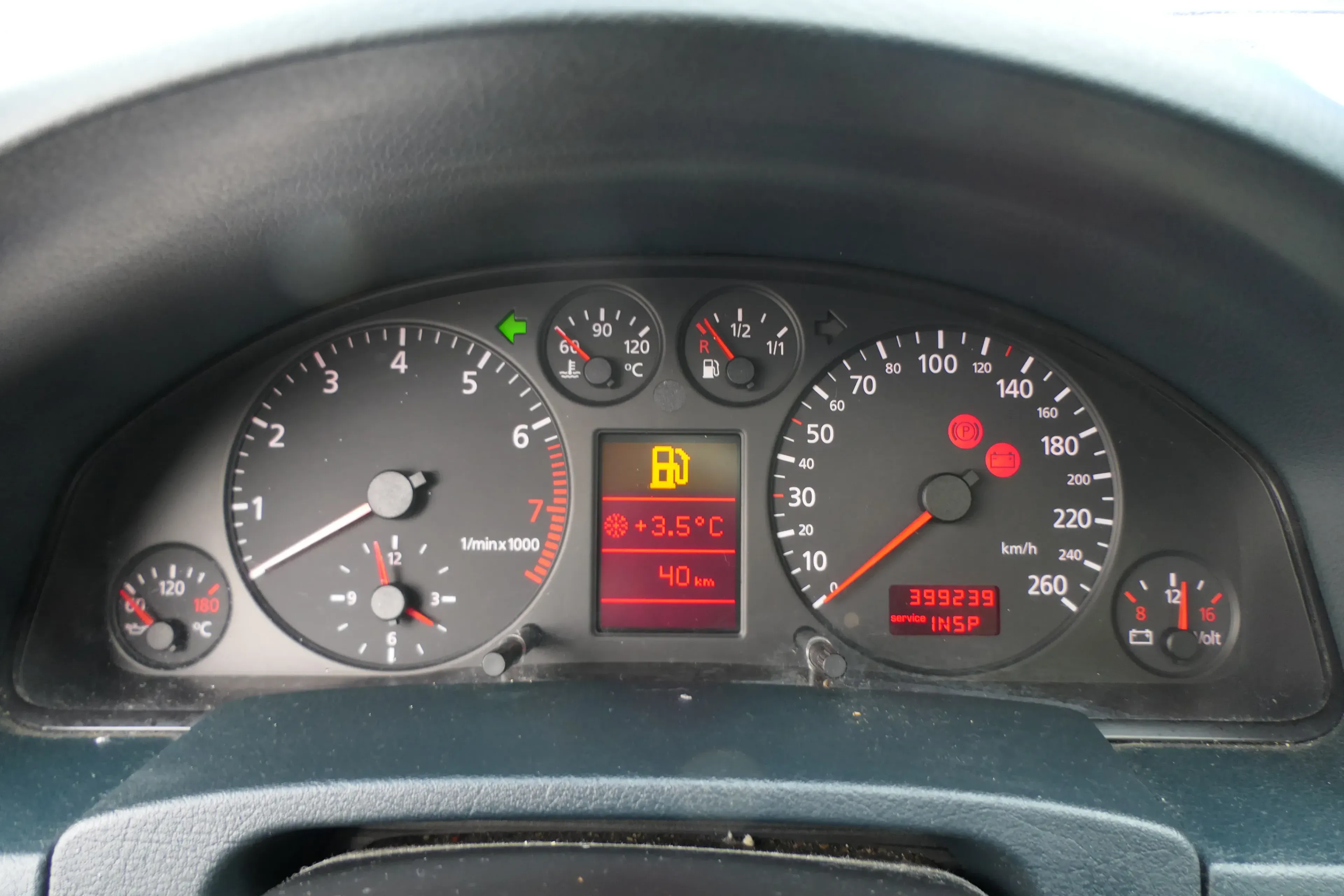 A6 4B Tacho Tachometer Kombiinstrument 399.000km 4B0919860A 6 Zylinder Benzin - Bild 1