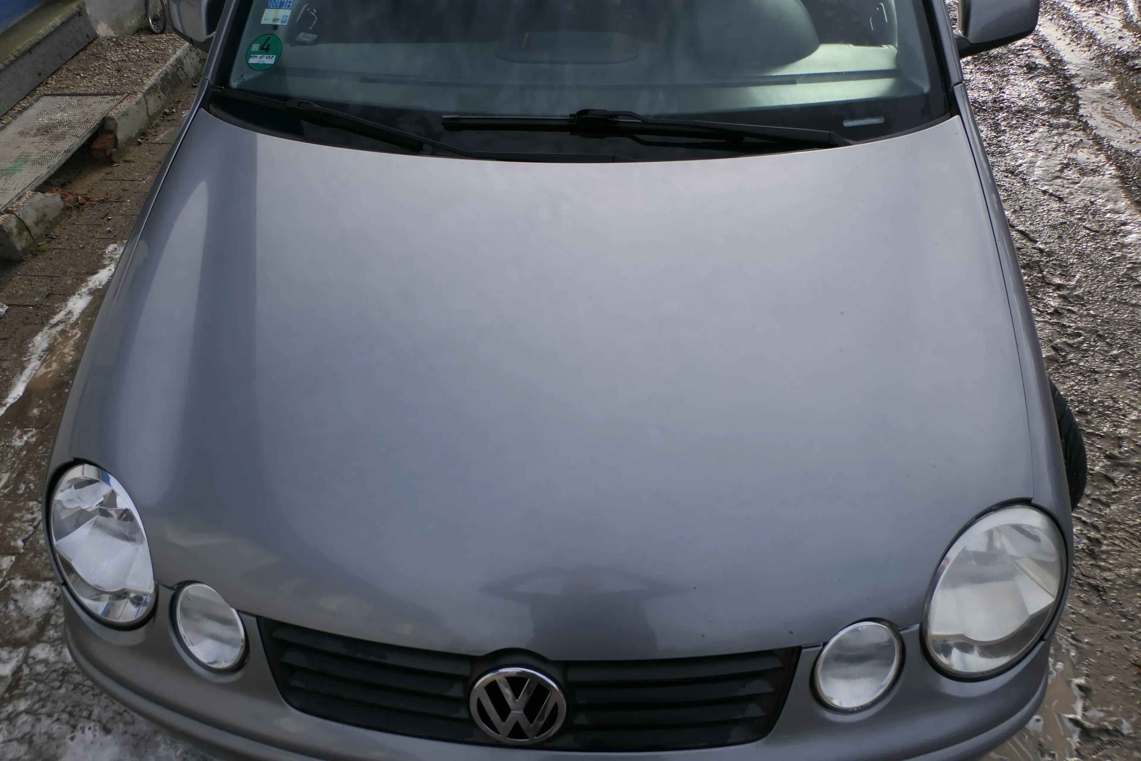 VW Polo 9N Motorhaube Klappe vorne silber grau LD7W bisca.Bj.2004 - Bild 1