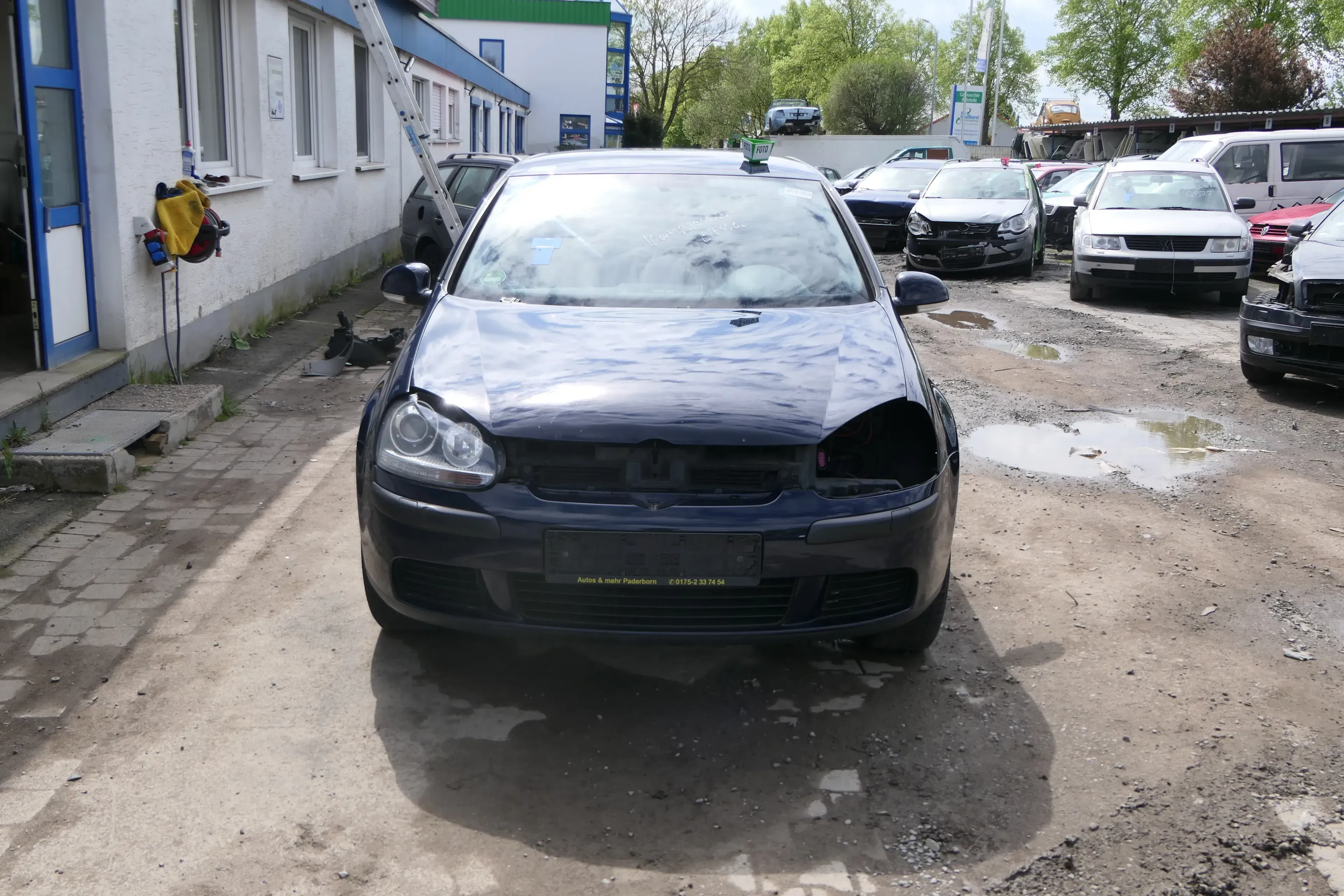 VW Golf 5 V 1K Motorhaube Haube Klappe vorne blau LA5G - Bild 1