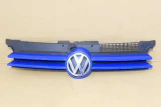 VW Golf 4 Grill Kühlergrill VW Zeichen Logo blau LW5Z - Mängel - Bild 1