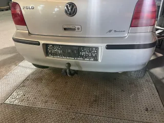 VW Polo 6N2 Stoßstange hinten Heckstoßstange Stoßfänger blau silber LB7Z - Bild 4