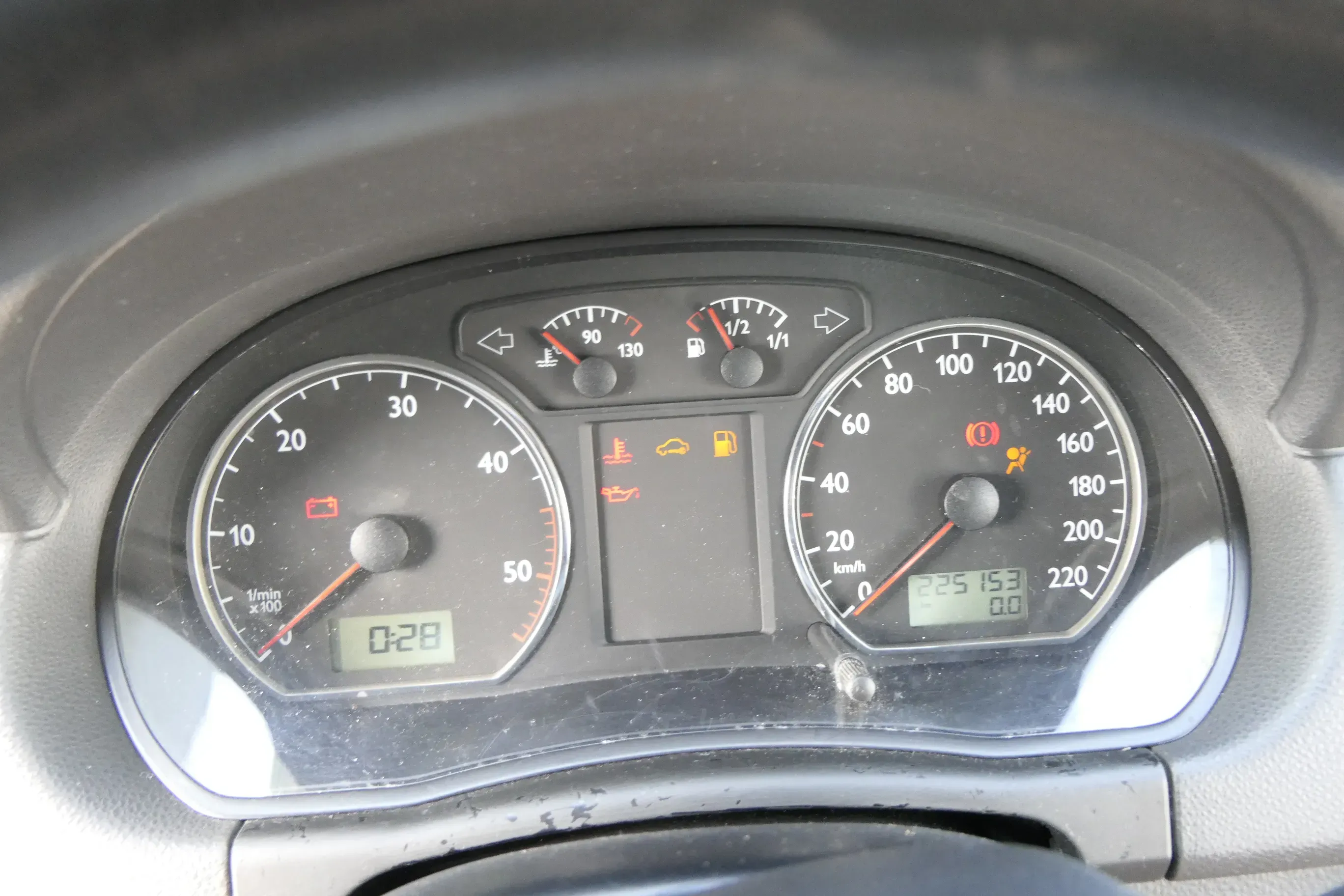 VW Polo 9N Tacho Tachometer Kombiinstrument 225.000km 6Q0920801M 1,4 TDI AMF BA - Bild 1