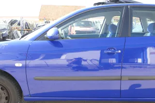Seat Ibiza 6L Tür Fahrertür 4/5-Türer vorne links blau LS5G ohne Anbauteile - Bild 1