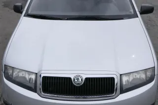 Skoda Fabia 6Y Motorhaube KLappe vorne silber grau LF7T + Grill - Bild 1