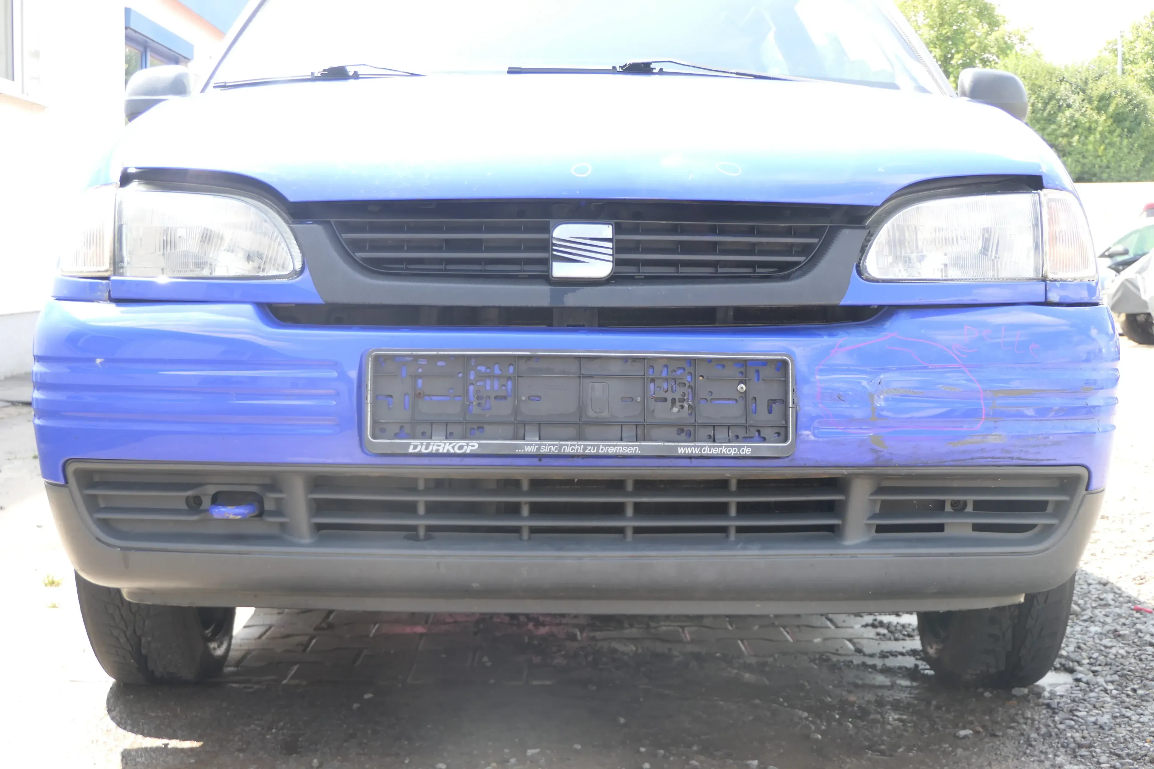 Seat Arosa 6H Stoßstange vorne vorn Frontsttoßstange blau LS5J - Bild 1