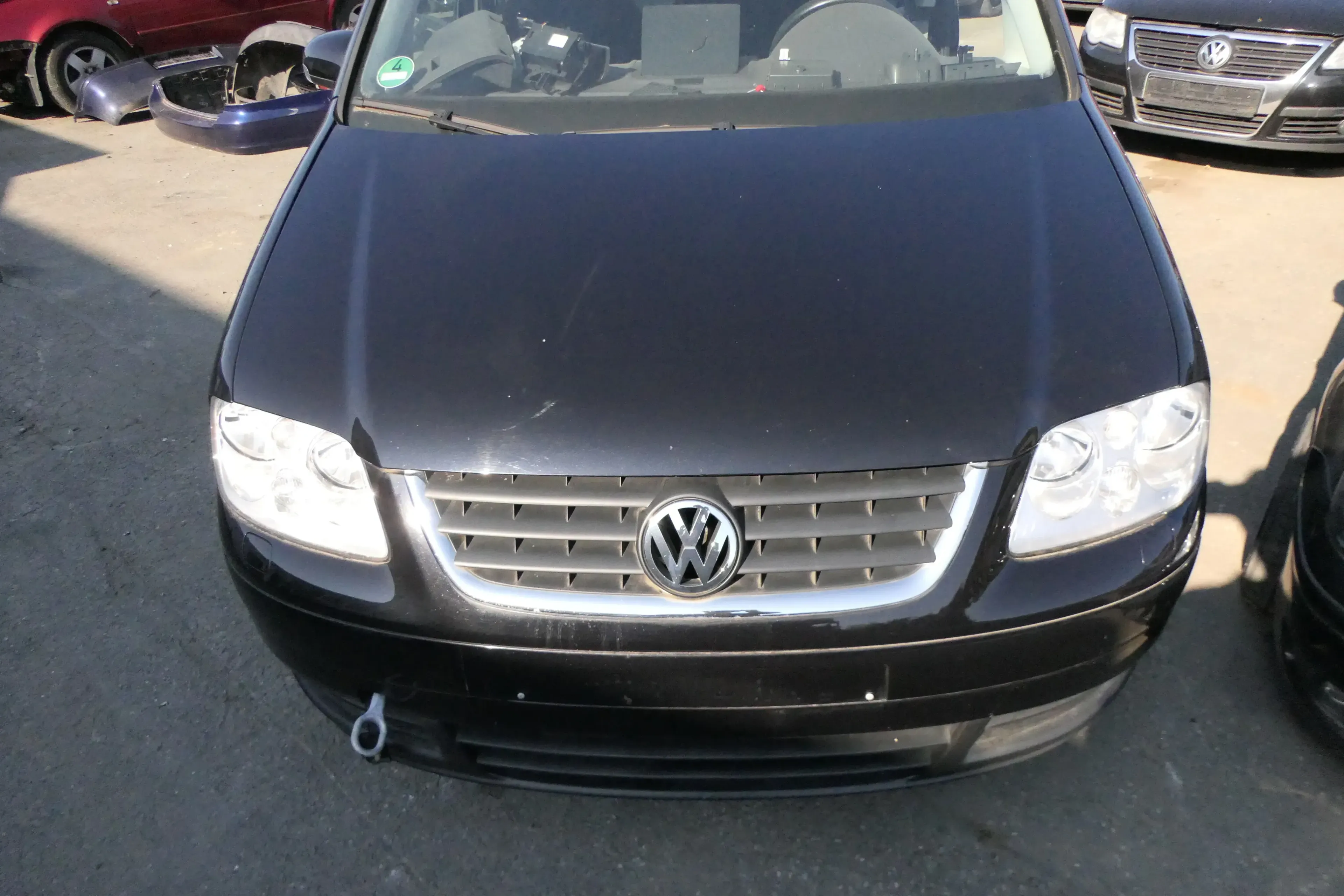 VW Touran 1T Caddy 2K Motorhaube Klappe Frontklappe schwarz LC9X deep - Bild 1