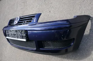 VW Polo 6N2 Stoßstange vorne Frontstoßstange Stoßfänger blau LB5N und Grill - Bild 3