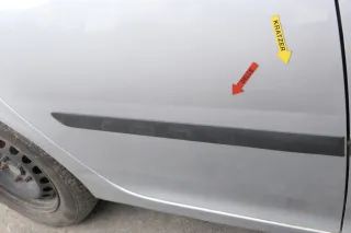VW Golf 5 V 1K Tür nur Türblatt hinten rechts 4/5-Türer grau silber LA7W reflex - Bild 3