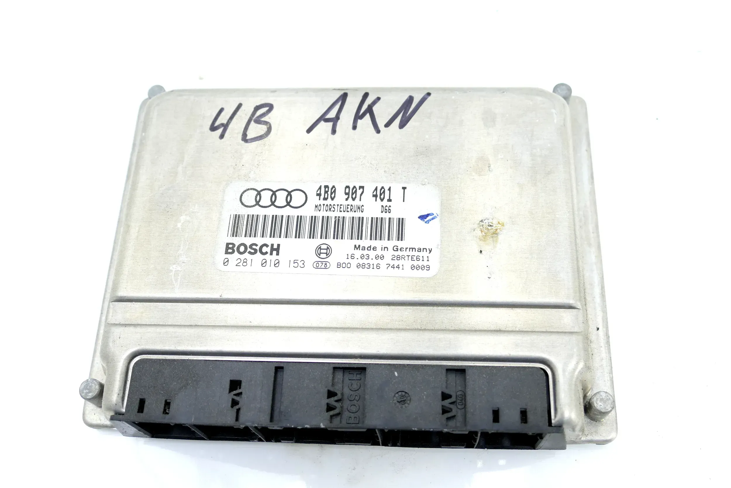 Audi A6 4B Steuergerät 2,5 TDI 110kw 150PS AKN Motor 4B0907401T - Bild 1
