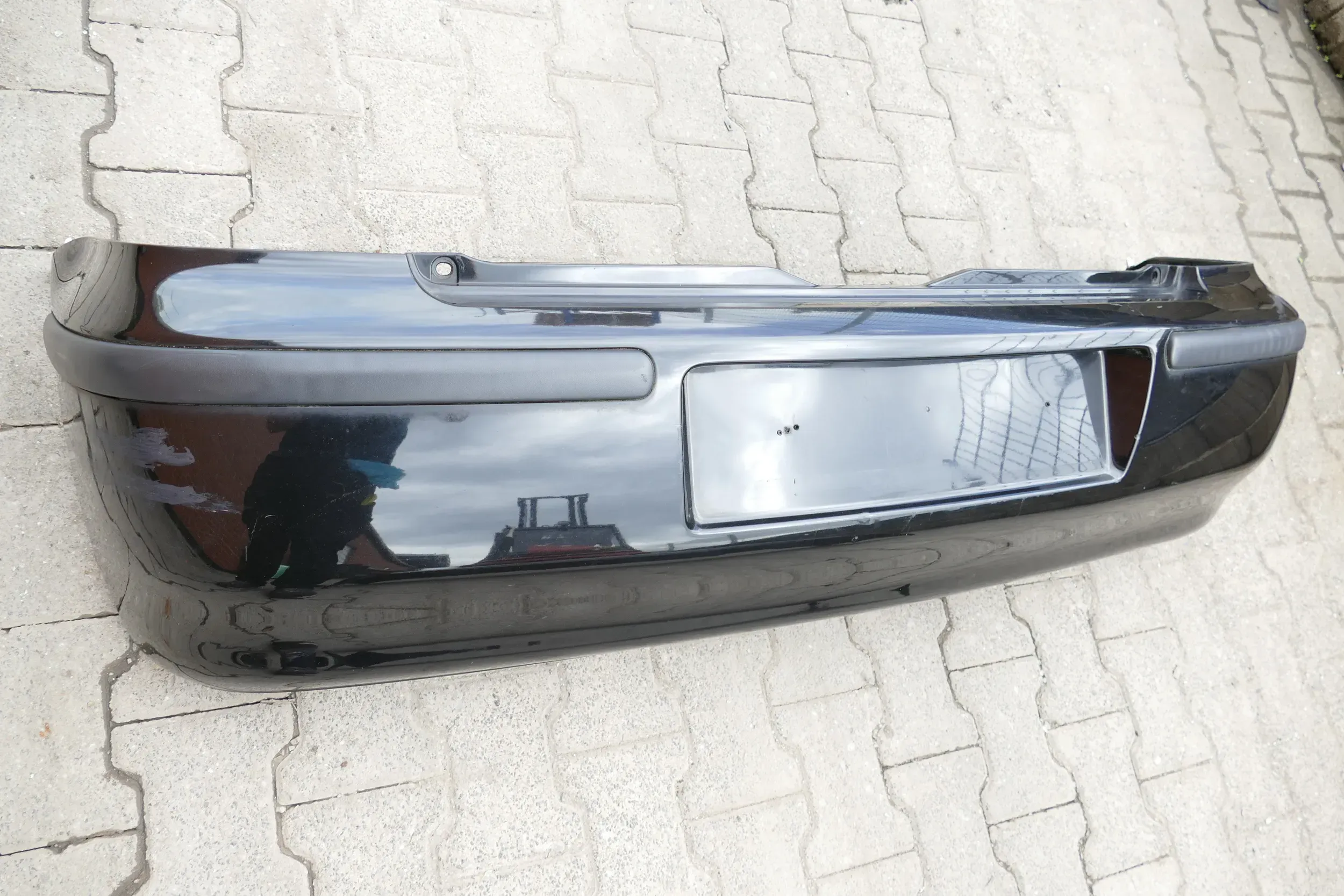 VW Polo 6N2 Stoßstange hinten Heckstoßstange schwarz LC9Z Stoßfänger - Bild 1