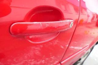 VW Lupo Seat Arosa Tür vorne links Fahrertür rot LP3G (mechanischer FH) - Bild 2