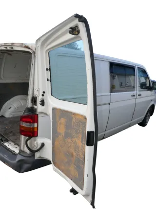 VW T5 Facelift T6 Flügeltür Klappe hinten rechts weiß R902 mit Scheibe - Bild 11