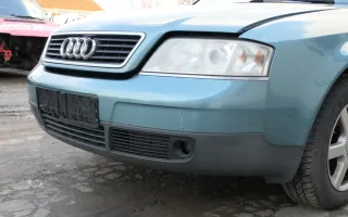 Audi A6 4B Frontstoßstange Stoßstange vorn vorne Stoßfänger grün blau LX6V jaspi - Bild 3