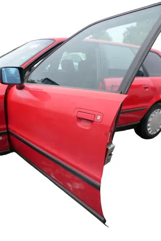 Audi 80 90 Tür vorne links Fahrertür Rahmen Türblatt rot LY3H -ohne Anbauteile - Bild 3