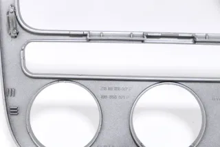 VW Eos 1F Mittelkonsole Verkleidung um Radio Klappe Abdeckung Dekor silber chrom - Bild 2