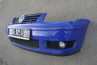 VW Polo 6N2 Stoßstange vorne Frontstoßstange Stoßfänger blau LA5C mit Grill - Bild 2