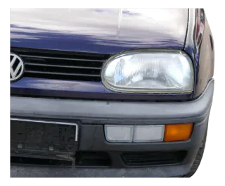 VW Golf 3 Grill Kühlergrill VW Zeichen Logo Grillleiste Leiste blau LC5L - Bild 3