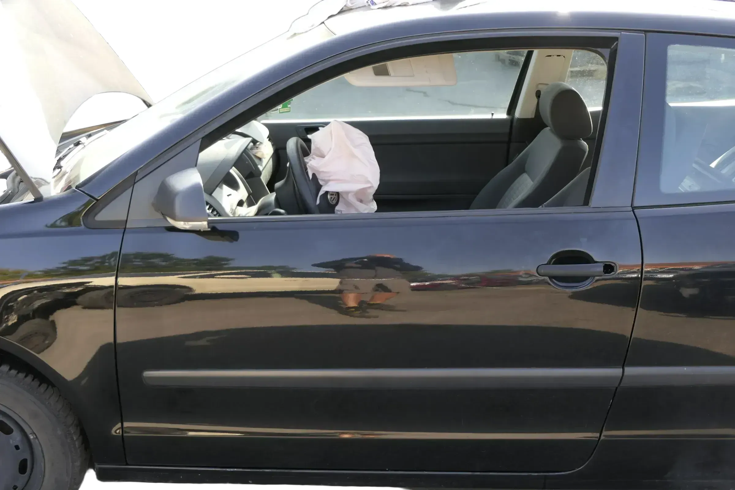 VW Polo 9N 9N3 Tür vorne links Fahrertür 2/3-Türer schwarz L041 -ohne Anbauteile - Bild 1