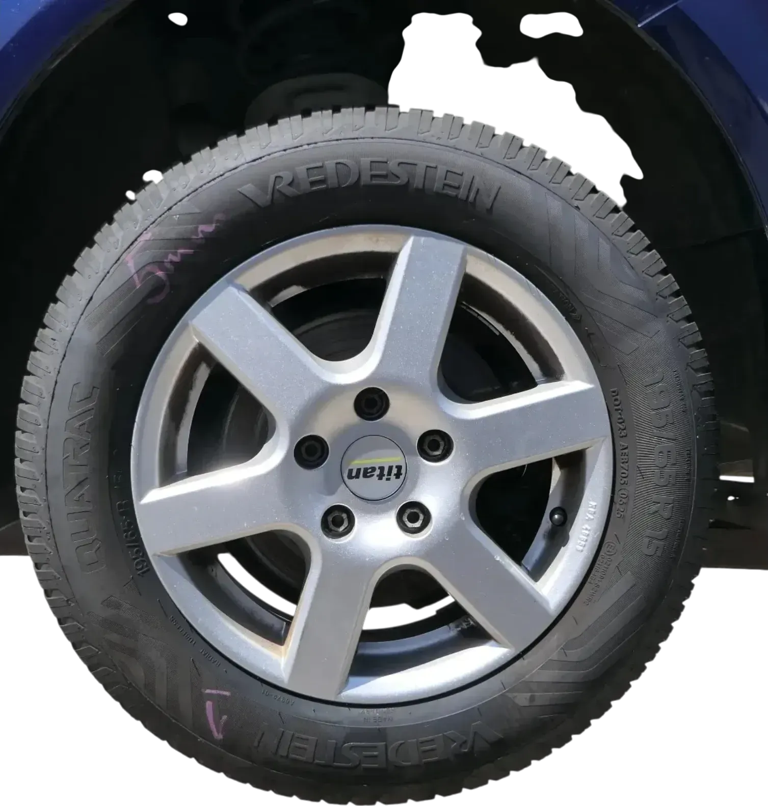 4x VW Golf 6 Plus 5M 195/65 R15 91H Winterreifen M+S Felgen Reifen M&S ca.5-6mm - Bild 1
