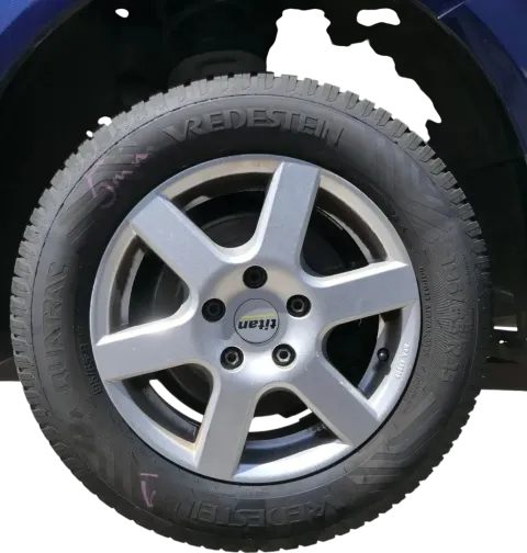 4x VW Golf 6 Plus 5M 195/65 R15 91H Winterreifen M+S Felgen Reifen M&S ca.5-6mm