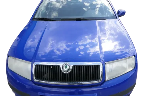 Skoda Fabia 6Y Motorhaube Klappe vorne blau LF5K mit Grill vorn