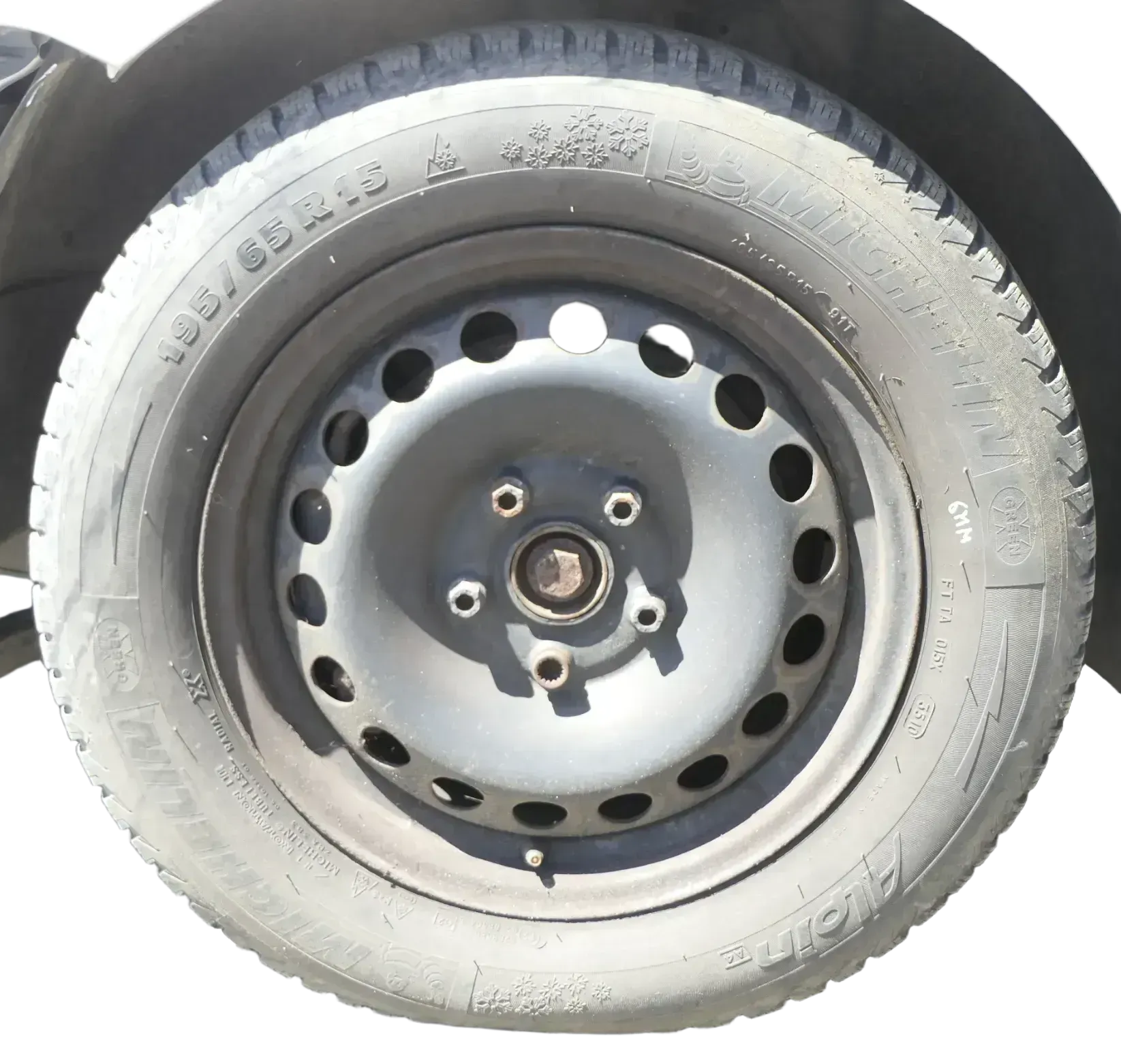VW Golf 6 Caddy 195/65 R15 91T Winterreifen M+S Felgen 6jx15H2 ET47  ca. 6mm - Bild 1