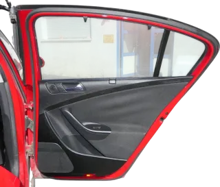 VW Passat 3C B6 Kombi 1x Türverkleidung Tür hinten rechts Leder Sonnenrollo - Bild 7