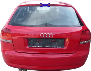 Audi A3 8P 2/3-Türer Heckklappe Klappe hinten rot LY3J 2/3-Türer Scheibe - Bild 1