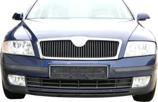 Skoda Octavia 1Z Stoßstange vorne Frontstoßstange blau LF5Q Stoßfänger - Bild 1