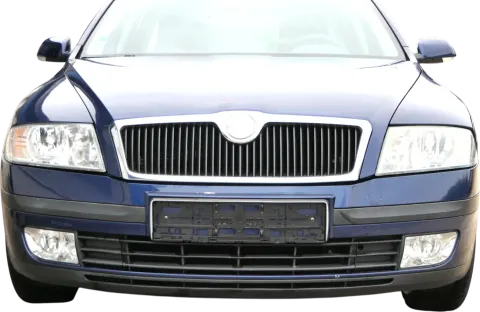 Skoda Octavia 1Z Stoßstange vorne Frontstoßstange blau LF5Q Stoßfänger