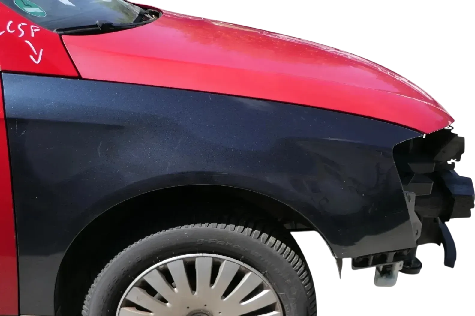 VW Passat 3C Kotflügel vorne rechts blau grau LC5F 3C0821022 - Bild 1