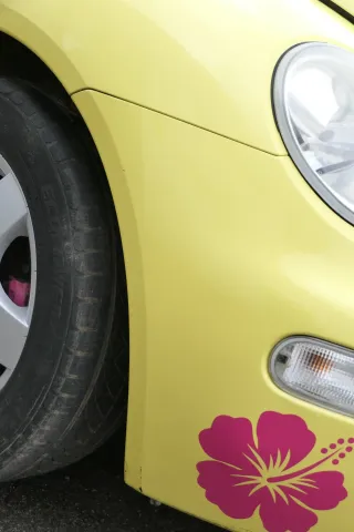New Beetle 9C Stoßstange vorne Stoßfänger vorn gelb LD1B mit Nebelscheinwerfer - Bild 5