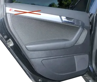 1x Audi A3 8P Türverkleidung Verkleidung Tür hinten links 4/5-Türer schwarz - Bild 1