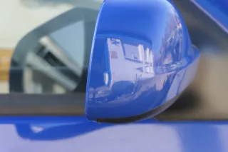VW Golf 4 Bora manueller Spiegel vorne rechts Außenspiegel blau LW5Z - Bild 4