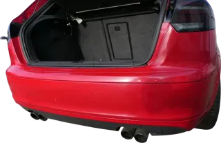 Audi A3 8P Stoßstange Stoßfänger hinten 4/5-Türer rot LY3J - Doppelrohr Sportbac - Bild 8