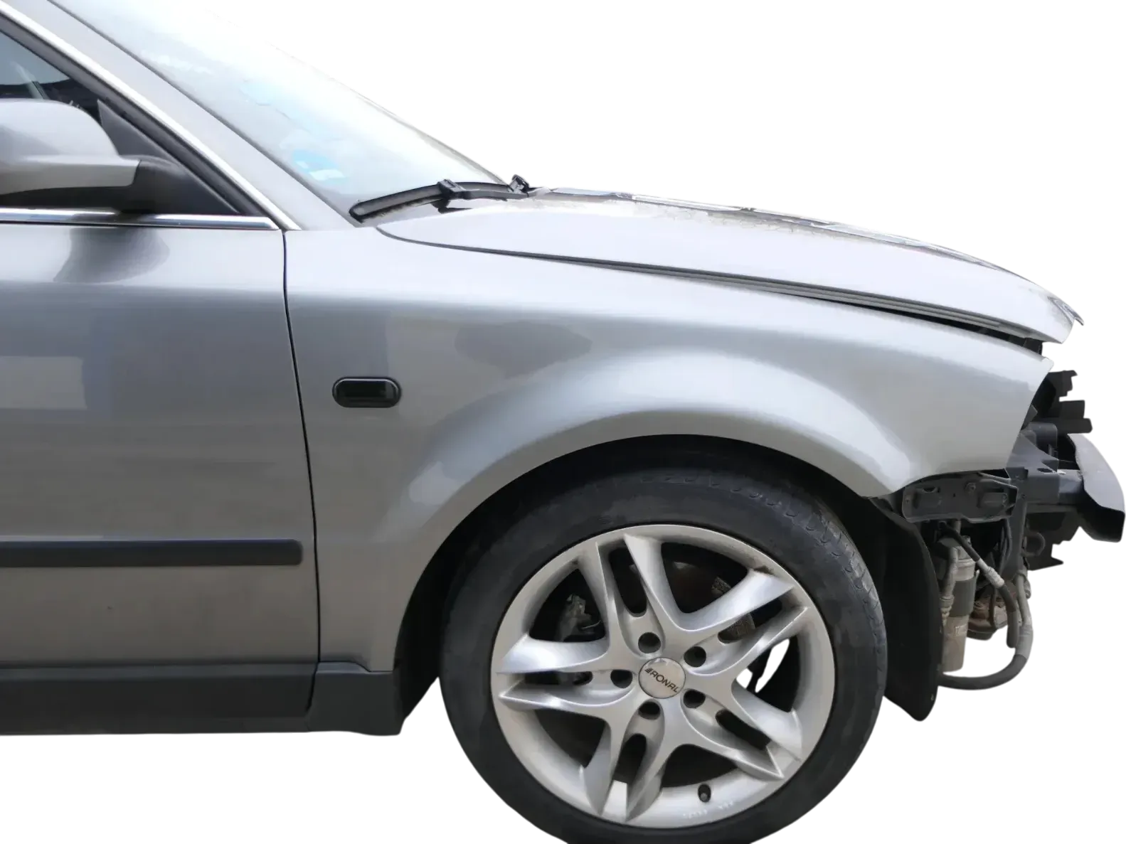 VW Passat 3BG 3B6 Kotflügel vorne rechts grau LD7W (Blinkerloch) - Bild 1