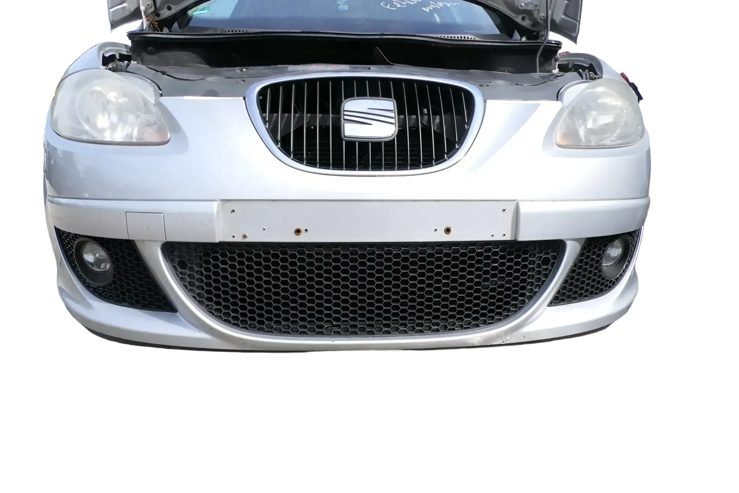 Seat Altea 5P Stoßstange vorne Frontstoßstange Stoßfänger grau LS7N + Grill - Bild 1