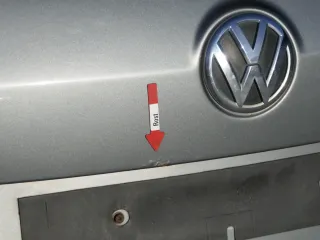 VW Golf Plus 5M + 521 Heckklappe hinten Kofferraumklappe + Scheibe grau LA7T - Bild 4