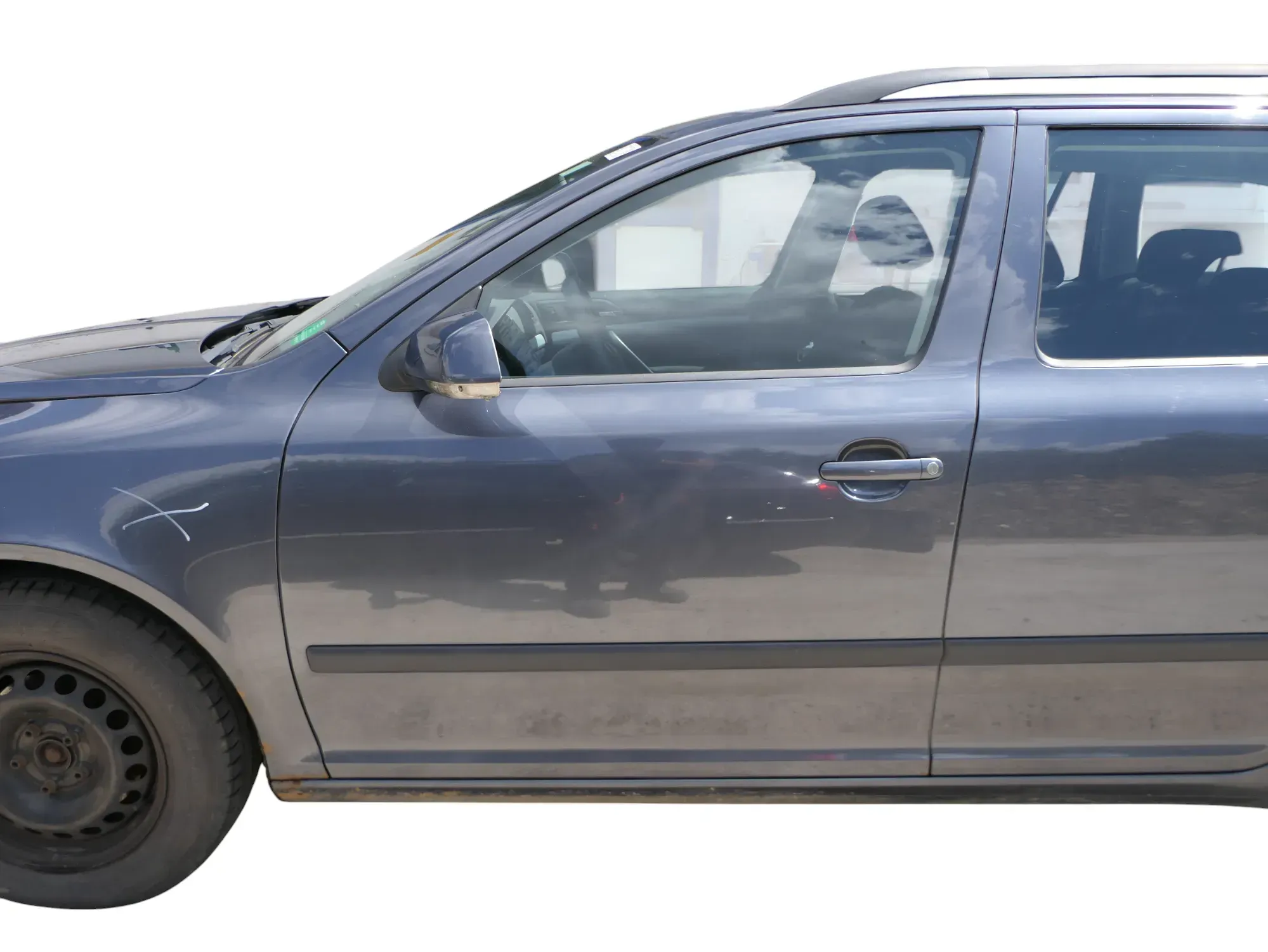 Skoda Octavia 1Z Kombi+Limo Tür vorne links Fahrertür grau LF8J OHNEAnbauteil - Bild 1