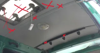 1x VW T4 Himmel Innenraum Decke Dachhimmel Dach oben hinten Kastenwagen Lampe - Bild 1