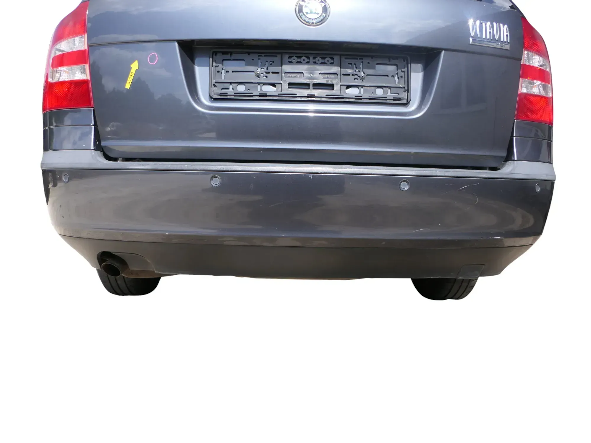 Skoda Octavia 1Z Combi Stoßstange hinten Heckstoßstange grau LF8J PDC - Bild 1