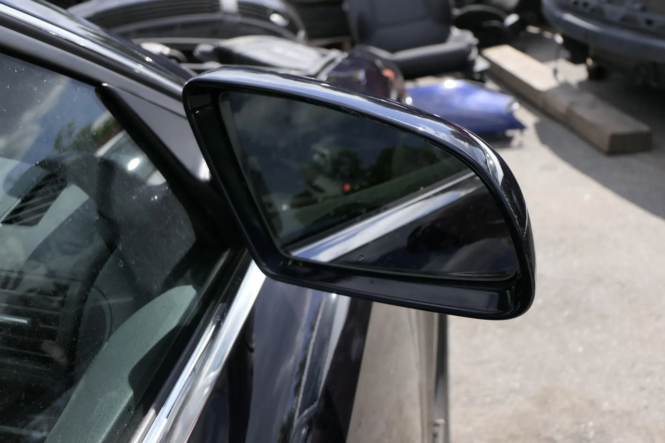 Audi A4 B6 B7 8E Spiegel Außenspiegel rechts elektrisch verstellbar blau LZ5L - Bild 1