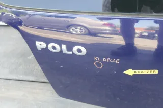 VW Polo 6N2 Heckklappe Klappe hinten Kofferraumklappe blau LB5N Scheibe - Bild 3