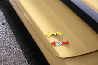 VW Fox 5Z Tür vorne links Fahrertür gelb LY1C - ohne Anbauteile - Bild 5
