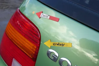 VW Golf 4 Limousine Heckklappe Kofferraumklappe Klappe hinten grün LA6P-ohneAnb - Bild 10
