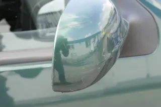VW Golf 4 Bora manueller Spiegel vorne rechts Außenspiegel grün LC6M Glas - Bild 3